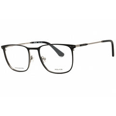 Police Men's Eyeglasses - Shiny Gunmetal Metal Full Rim Square Frame | VPLG68 0508