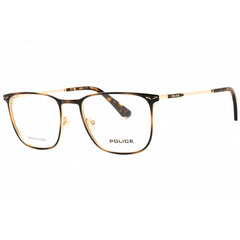 Police Men's Eyeglasses - Shiny Rose Gold Metal Full Rim Square Frame | VPLG68M 320