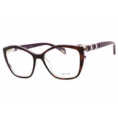 Police Women's Eyeglasses - Shiny Havana Acetate Full Rim Cat Eye Frame | VPLL32 0993