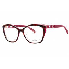 Police Women's Eyeglasses - Havana With Fuchsia Parts Cat Eye Frame | VPLL32 0AHL