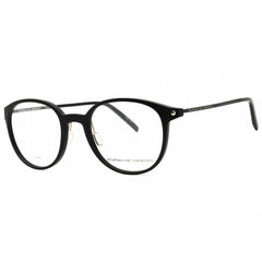 Porsche Men's Eyeglasses - Black Plastic Round Shape Frame Clear Demo Lens | P8335 A
