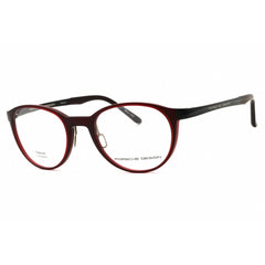 Porsche Men's Eyeglasses - Bordeaux Full Rim Round Frame Clear Demo Lens | P8342 D