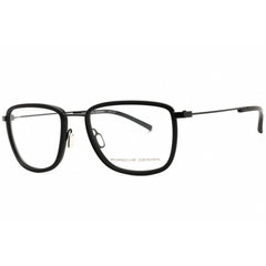 Porsche Men's Eyeglasses - Black Metal Full Rim Square Frame Clear Demo Lens | P8365 A