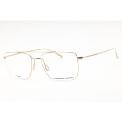 Porsche Men's Eyeglasses - Gold Titanium Pilot Shape Frame Clear Demo Lens | P8381 B