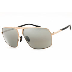 Porsche Men's Sunglasses - Gold Titanium Full Rim Pilot Frame Grey Lens | P8930 C