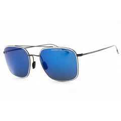 Porsche Men's Sunglasses - Strong Dark Blue Mirror Lens Black Full Rim Frame | P8940 A