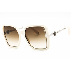 Roberto Cavalli Women's Sunglasses - Shiny Full Cream Oversized Frame | SRC007 09X7