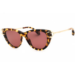 Roberto Cavalli Women's Sunglasses - Matte Yellow Havana Cat Eye Frame | SRC031 0777