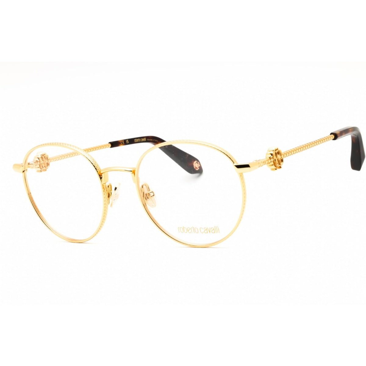 Roberto Cavalli VRC047 Eyeglasses Semi-Matt Lavender Metal Round Roberto Cavalli Women main image 2