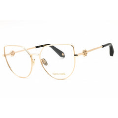 Roberto Cavalli Women's Eyeglasses - Shiny Rose Gold Metal Cat Eye Frame | VRC048 0323