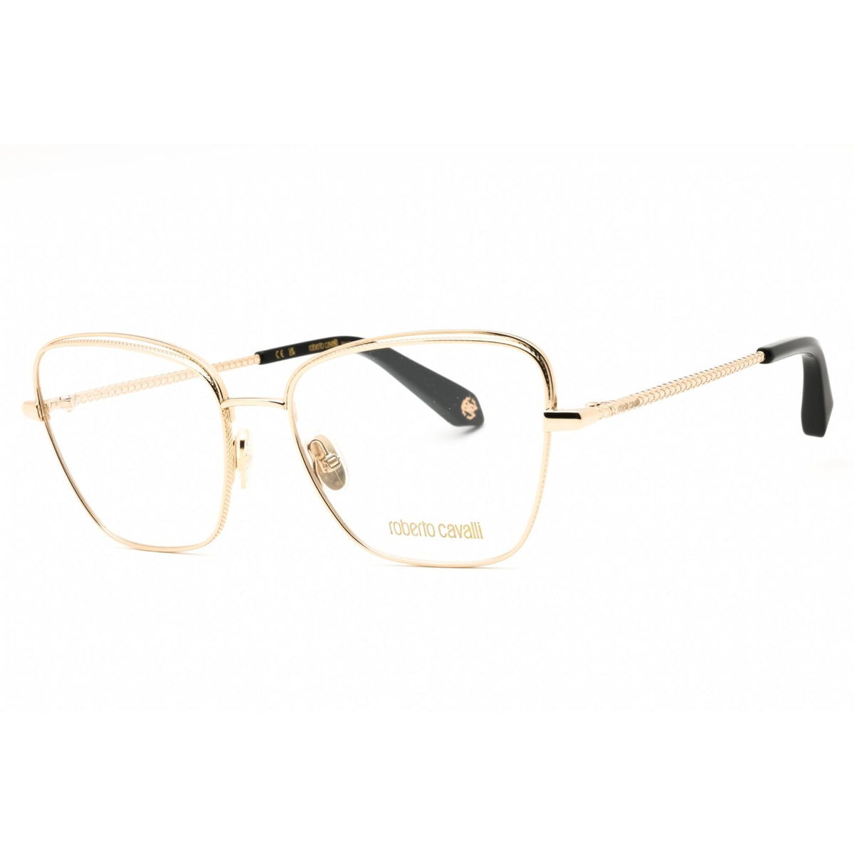 Roberto Cavalli VRC048 Eyeglasses Rose Gold Metal Cat-Eye Roberto Cavalli Women main image 4