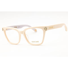 Roberto Cavalli Women's Eyeglasses - Shiny Beige Acetate Cat Eye Frame | VRC073M 09X7