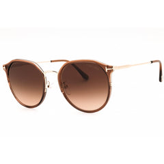 Tom Ford Women's Sunglasses - Shiny Light Brown Metal Full Rim Round | FT0897-K 45F