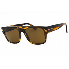 Tom Ford Men's Sunglasses - Shiny Dark Brown Acetate Square Shape Frame | FT0907 48J