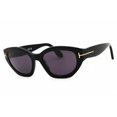 Tom Ford Women's Sunglasses - Shiny Black Acetate Full Rim Cat Eye Frame | FT1086 01A