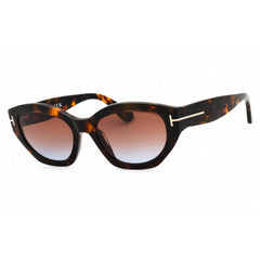 Tom Ford Women's Sunglasses - Dark Havana Acetate Full Rim Cat Eye Frame | FT1086 52F