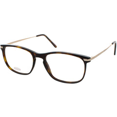 Andy Wolf Men's Eyeglasses - Brown/Gold Metal/Acetate Square Full Rim Frame | 4548 B