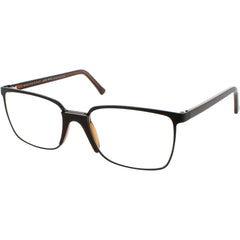 Andy Wolf Men's Eyeglasses - Brown Metal/Acetate Square Full Rim Frame | Robinson F