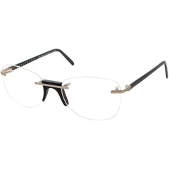 Andy Wolf Men's Eyeglasses - Black Metal/Acetate Cat Eye Shape Full Rim Frame | Erez A