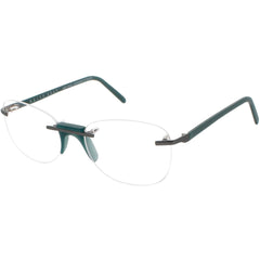 Andy Wolf Men's Eyeglasses - Green Metal/Acetate Cat Eye Shape Full Rim Frame | Erez E