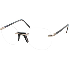 Andy Wolf Men's Eyeglasses - Black Metal/Acetate Cat Eye Full Rim Frame | Ethen A