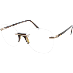 Andy Wolf Men's Eyeglasses - Havana Metal/Acetate Cat Eye Full Rim Frame | Ethen B