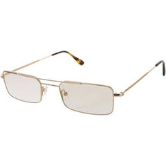 Andy Wolf Unisex Eyeglasses - Gold Metal Rectangular Shape Full Rim Frame | 4739 B