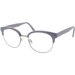 Andy Wolf Women's Eyeglasses - Blue Silver Metal/Acetate Square Full Rim | 4576 D