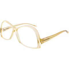 Andy Wolf Women's Eyeglasses - Crystal Yellow Acetate Cat Eye Full Rim Frame | 5049 H