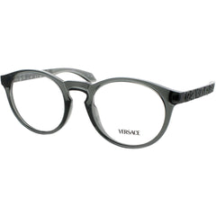 Versace Unisex Eyeglasses - Transparent Grey Acetate Round Full Rim | 0VE3355U 5453