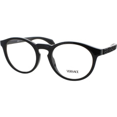 Versace Unisex Eyeglasses - Black Acetate Round Shape Full Rim Frame | 0VE3355U GB1