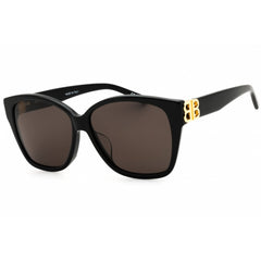 Balenciaga Women's Sunglasses - Black/Gold Acetate Square Shape Frame | BB0135SA 001
