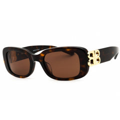 Balenciaga Women's Sunglasses - Havana Acetate Rectangular Shape Frame | BB0310SK 002
