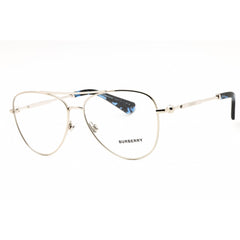 Burberry Men's Eyeglasses - Silver Metal Aviator Shape Full Rim Frame | 0BE1386 1005