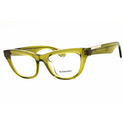 Burberry Women's Eyeglasses - Green Plastic Butterfly Full Rim Frame | 0BE2406U 4118
