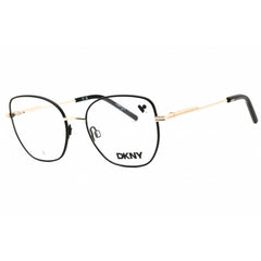 DKNY Women's Eyeglasses - Black/Gold Metal Butterfly Shape Full Rim Frame | DK1034 001