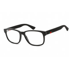 Gucci Men's Eyeglasses - Black Acetate Square Full Rim Frame Clear Lens | GG0011O 005