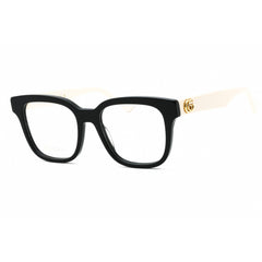 Gucci Women's Eyeglasses - Black/White Acetate Square Full Rim Frame | GG0958O 005
