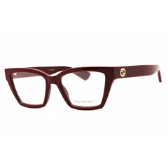 Gucci Women's Eyeglasses - Burgundy Injected Propionate Cat Eye Frame | GG1715O 003