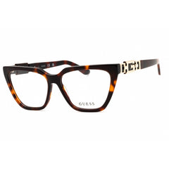 Guess Women's Eyeglasses - Dark Havana Acetate Cat Eye Full Rim Frame | GU2985 052