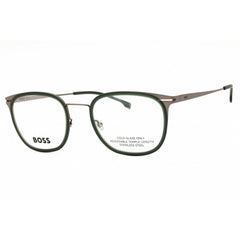 Hugo Boss Men's Eyeglasses - Matte Dark Ruthenium Green Full Rim | BOSS 1427 00OC 00