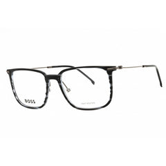 Hugo Boss Men's Eyeglasses - Striped Grey Ruthenium Full Rim Frame | BOSS 1484 0VQ7 00