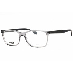 Hugo Boss Men's Eyeglasses - Grey Plastic Square Full Rim Frame | BOSS 1581 0KB7 00