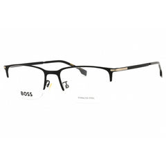 Hugo Boss Men's Eyeglasses - Black Metal Rectangular Half Rim | BOSS 1615/F 02M2 00