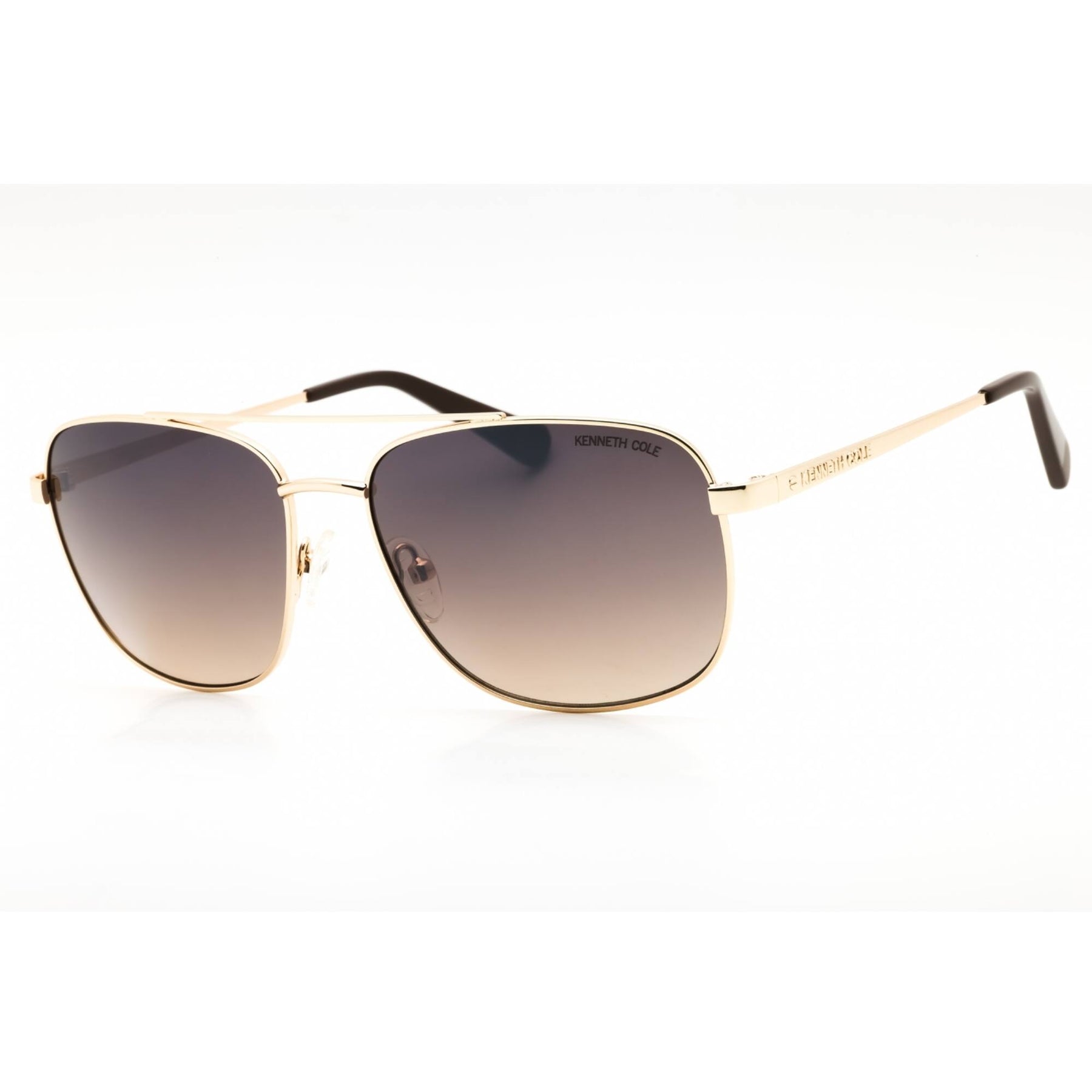Kenneth Cole New York Men's Sunglasses Gold Metal Pilot Full Rim Frame  KC00035 32F