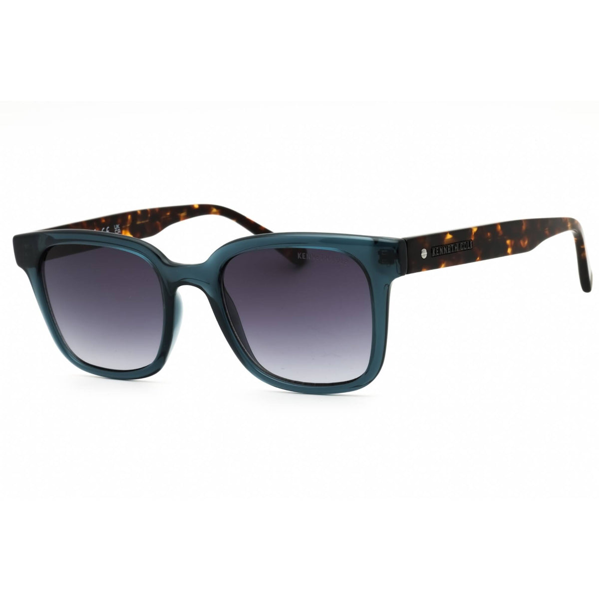 NWT Kenneth Cole New York KC00039-90B Blue Rectangle 51mm Sunglasses Kenneth Cole New York Smoke Gradient Square Men main image 3