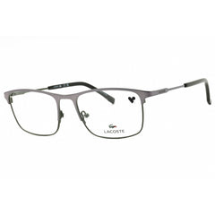Lacoste Men's Eyeglasses - Gunmetal/Army Green Metal Rectangular Full Rim | L2252 033