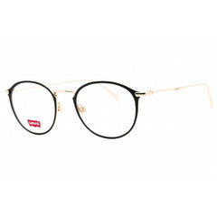Levi's Unisex Eyeglasses - Matte Black Gold Metal Round Shape Frame | LV 5001 I46 00