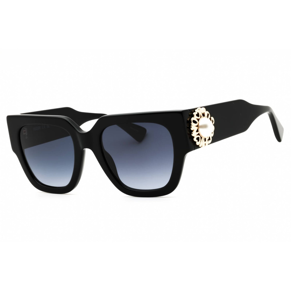 Moschino Unisex Sunglasses - Black Plastic Full Rim Shield  display picture 3