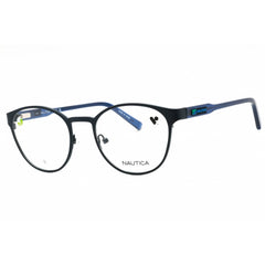 Nautica Men's Eyeglasses - Matte Sport Navy Metal Round Full Rim Frame | N7345 420